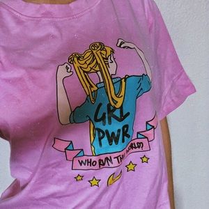 Pink Girl Power Shirt Feminism Sailor Moon